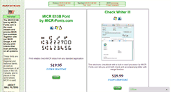 Desktop Screenshot of micr-fonts.com